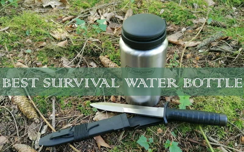 survival water bottle with filter