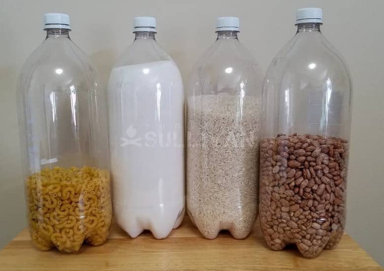 plastic bottle dry food storage
