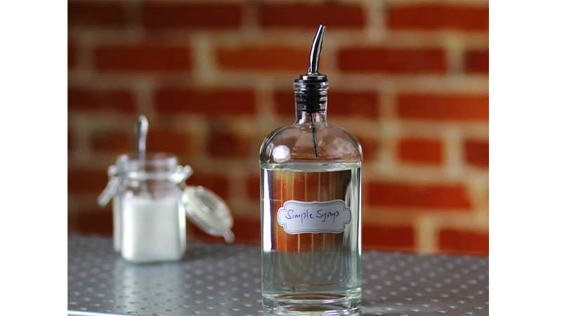 simple syrup glass bottle